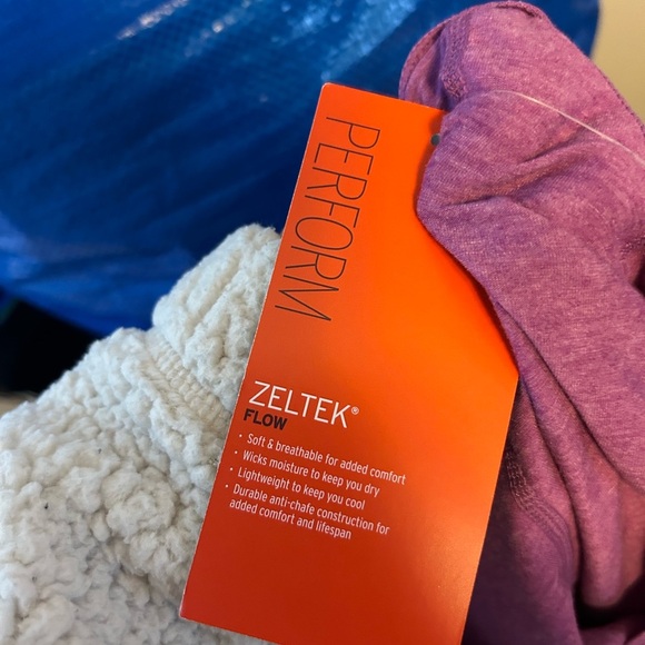 Nwt Zella Purple Ruched Active Tee - Picture 4 of 5